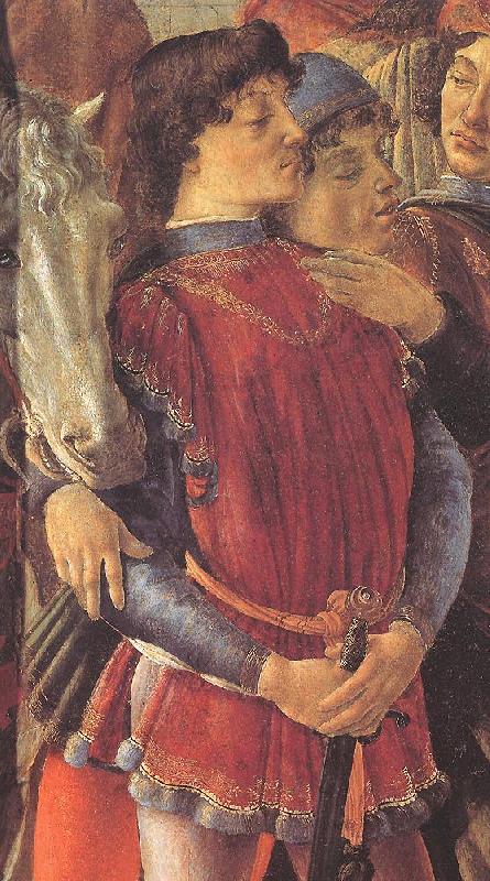 BOTTICELLI, Sandro The Adoration of the Magi (detail) oil painting image